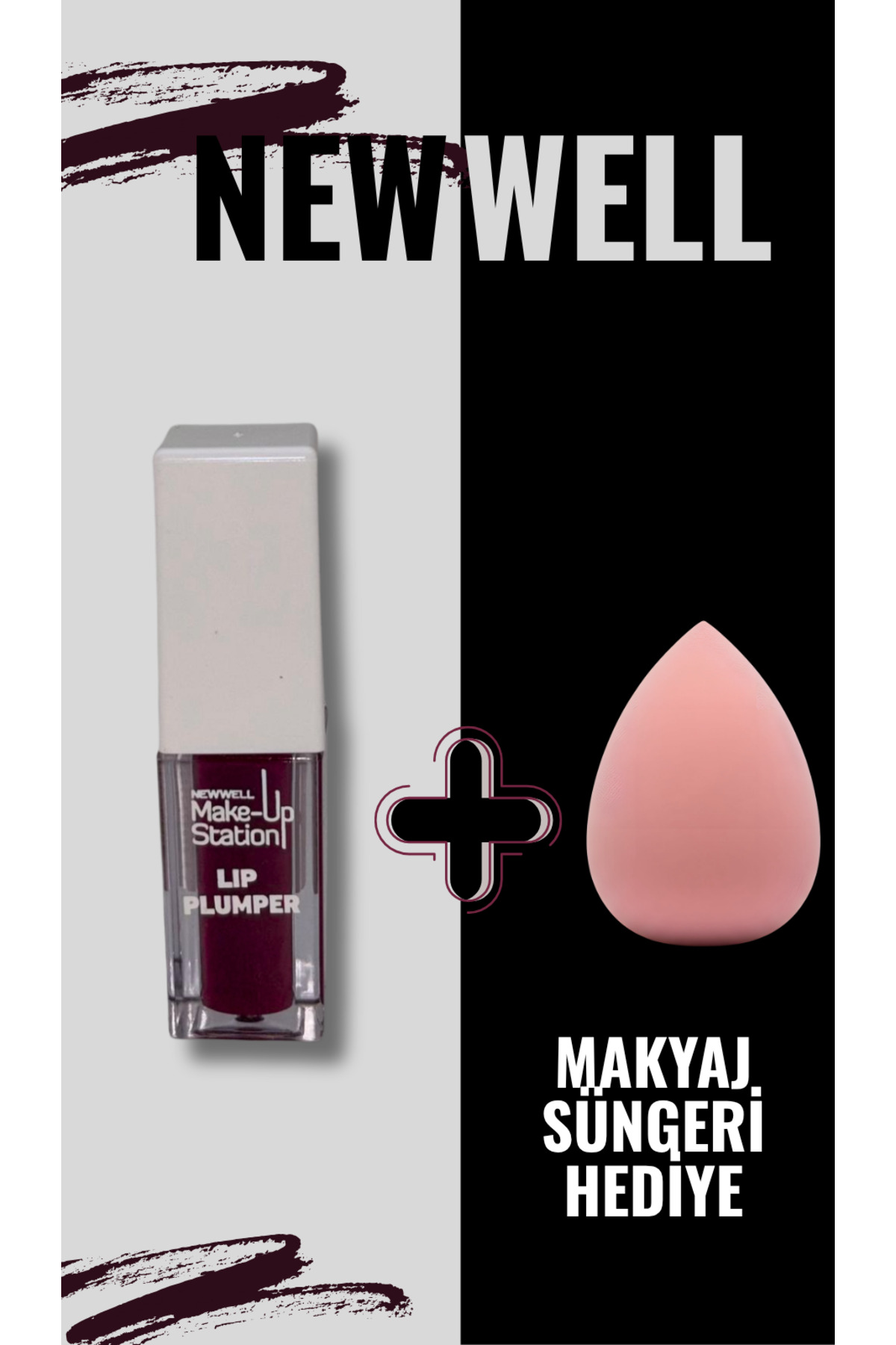 New Well Station Dudak Dolgunlaştırıcı Etkili Lip Gloss Mürdüm + sünger hediyeli - Fiyatı, Yorumları