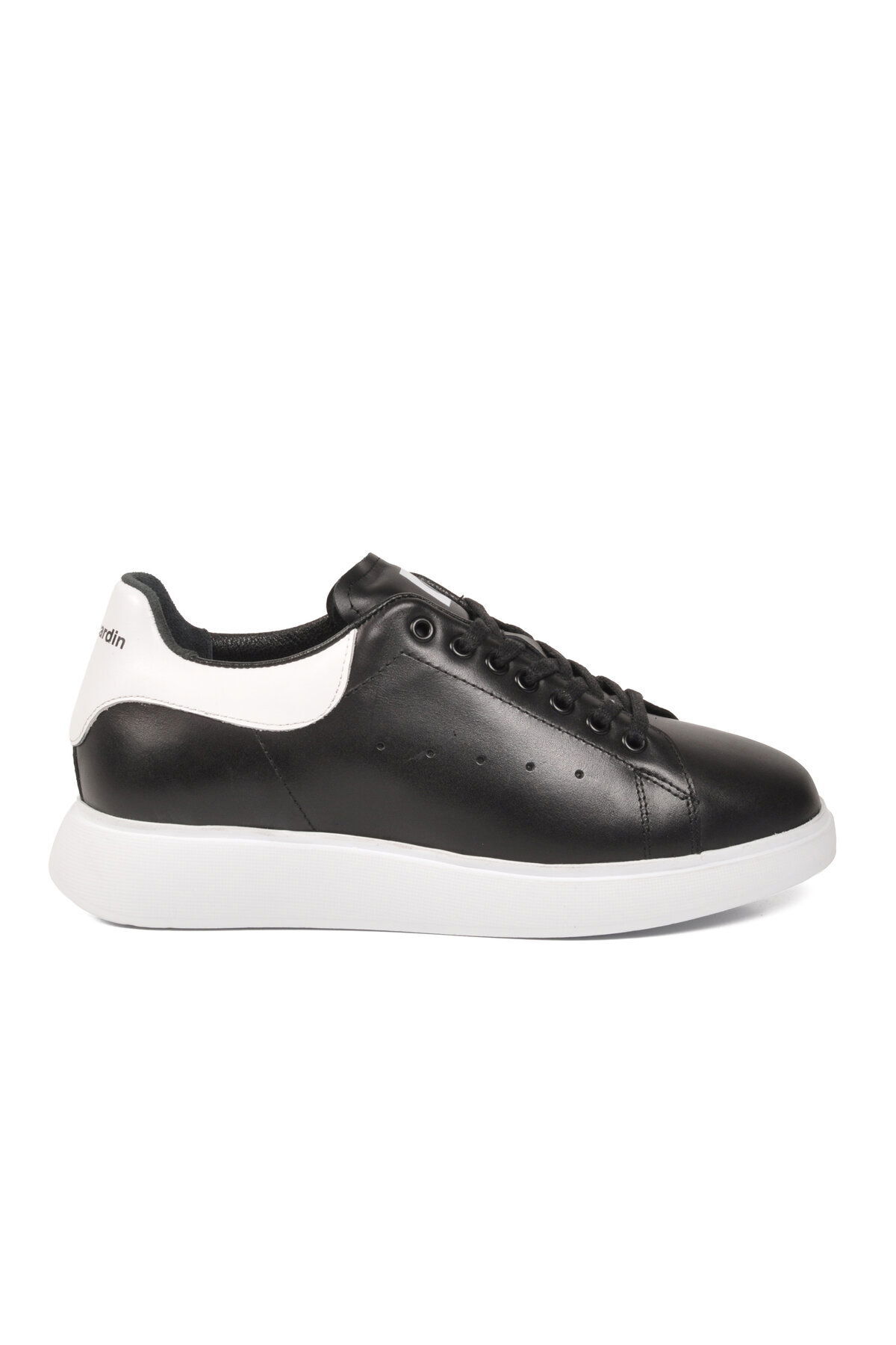 کفش کتانی مشکی و سفید بنددار یونیسکس PC-32722 G پیر کاردین کفش اسنیکر Pierre Cardin