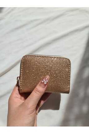byliora Simli Rose Gold Küçük Cüzdan