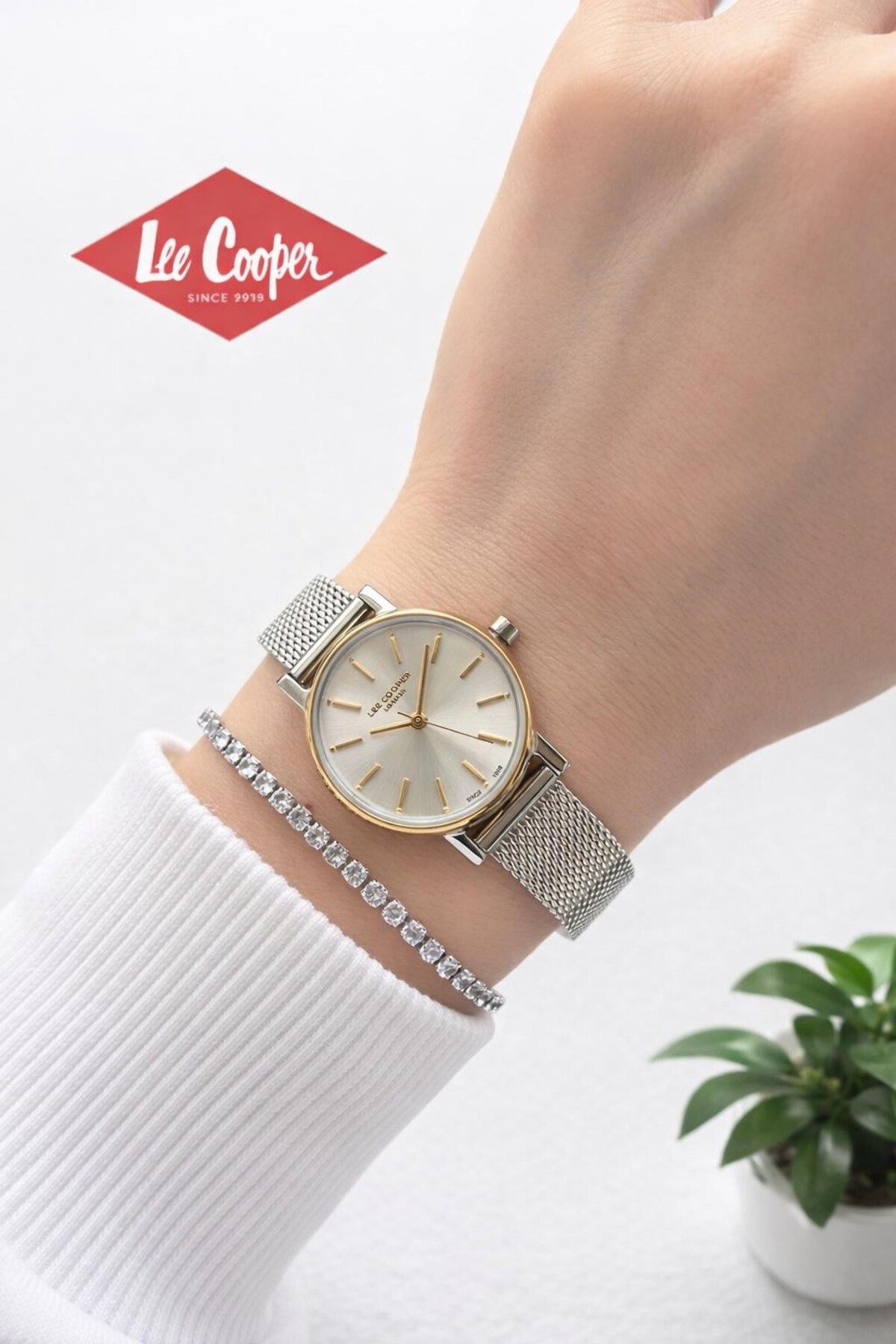 Small Case Vintage Wicker Strap 2 Years Warranty 3 Atm Women Wrist Watch+Bracelet 08292.230