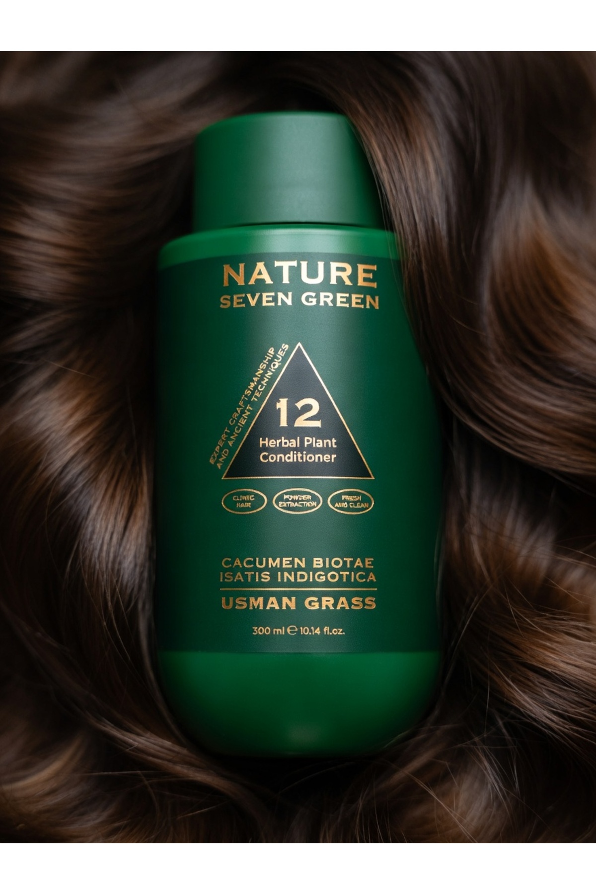 Natura Seven Green Herbal Plant Conditioner - Natura Seven Green Saç Bakım Kremi 300 ml — تصویر 4 از 7