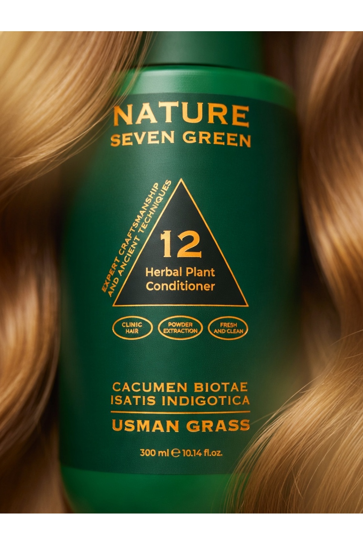 Natura Seven Green Herbal Plant Conditioner - Natura Seven Green Saç Bakım Kremi 300 ml — تصویر 3 از 7