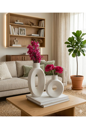 ELİF İNANÇ El yapımı İkili dekoratif Vazo