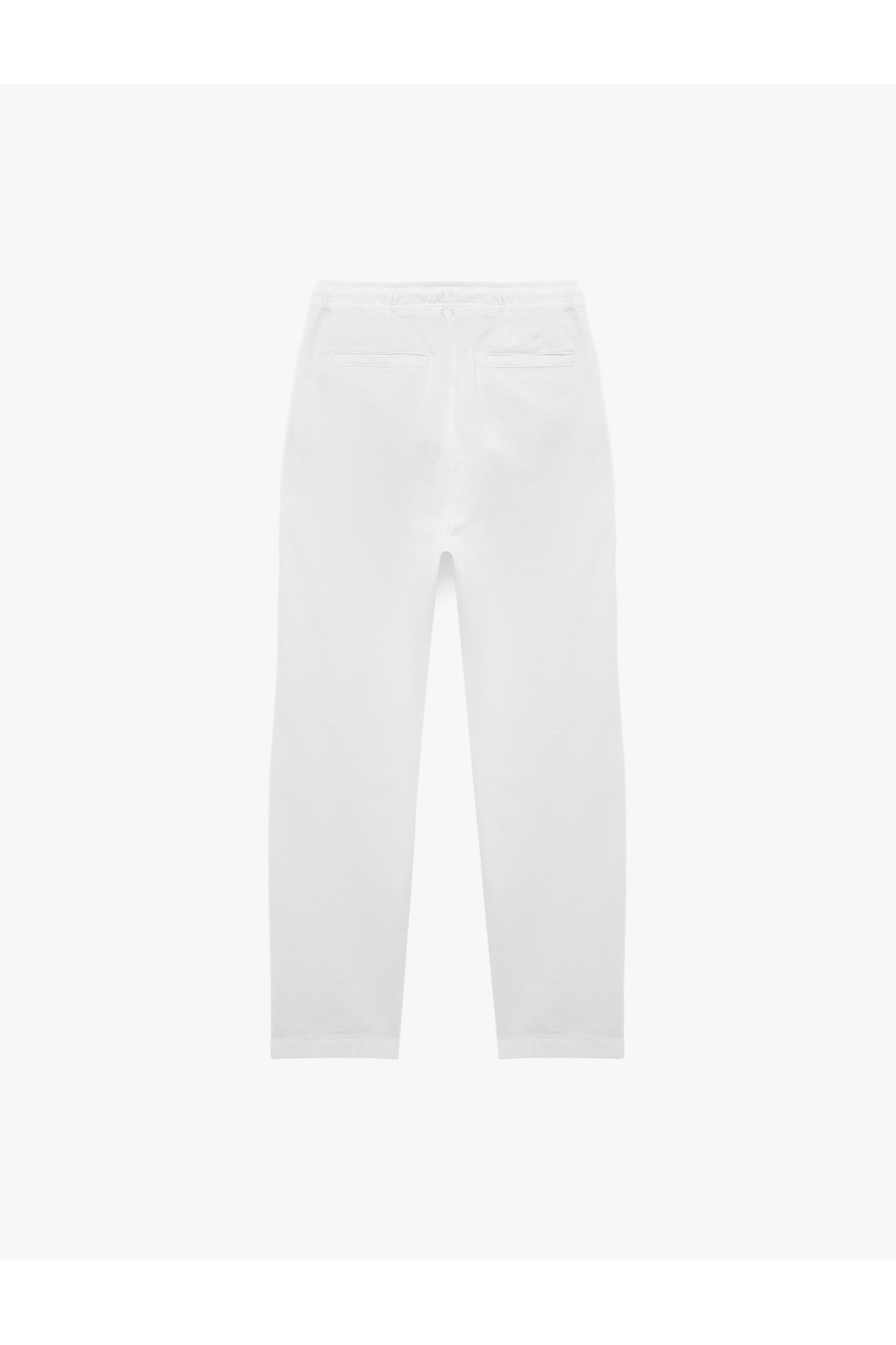 Straight Fit Cepli Pamuklu Beli Bağcıklı Pantolon — سفید 6SAM40052HW — تصویر 3 از 4