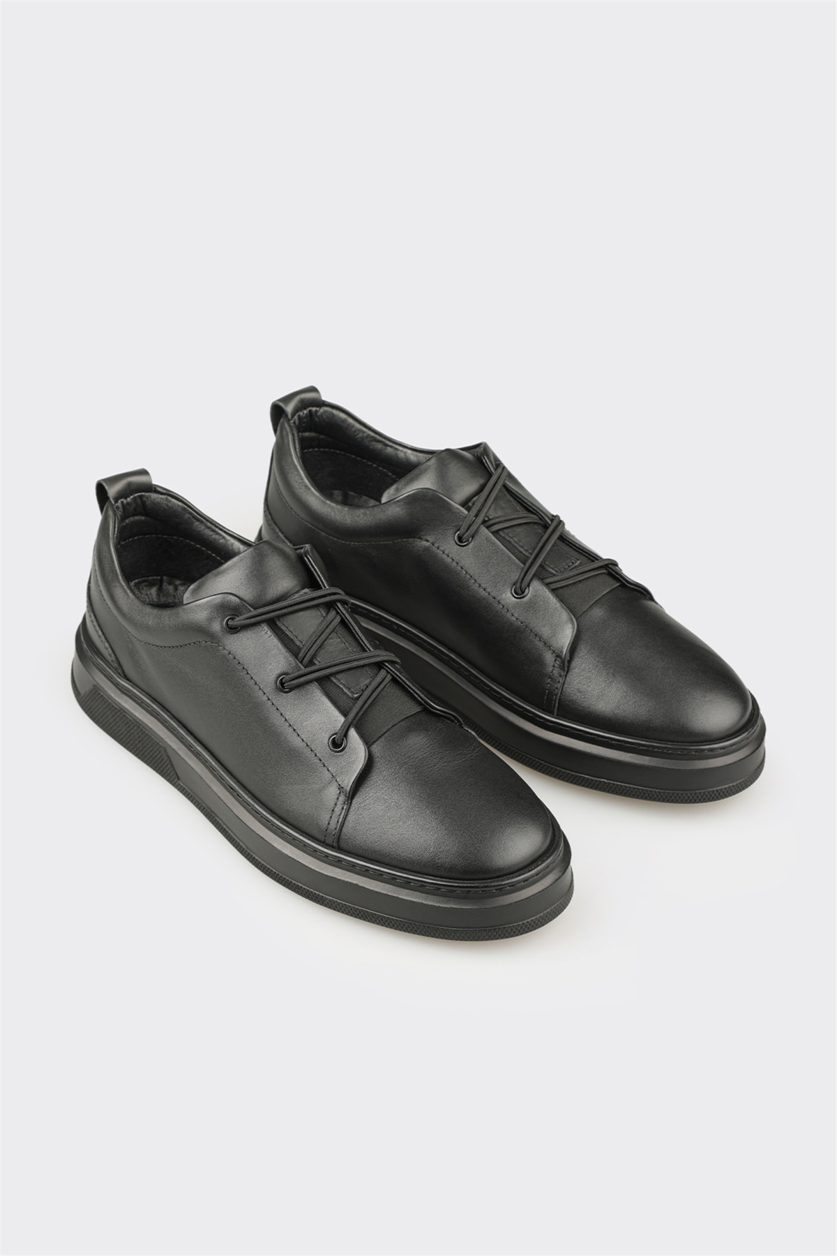 Elle Shoes Siyah Deri Erkek Günlük Ayakkabı görsel 2