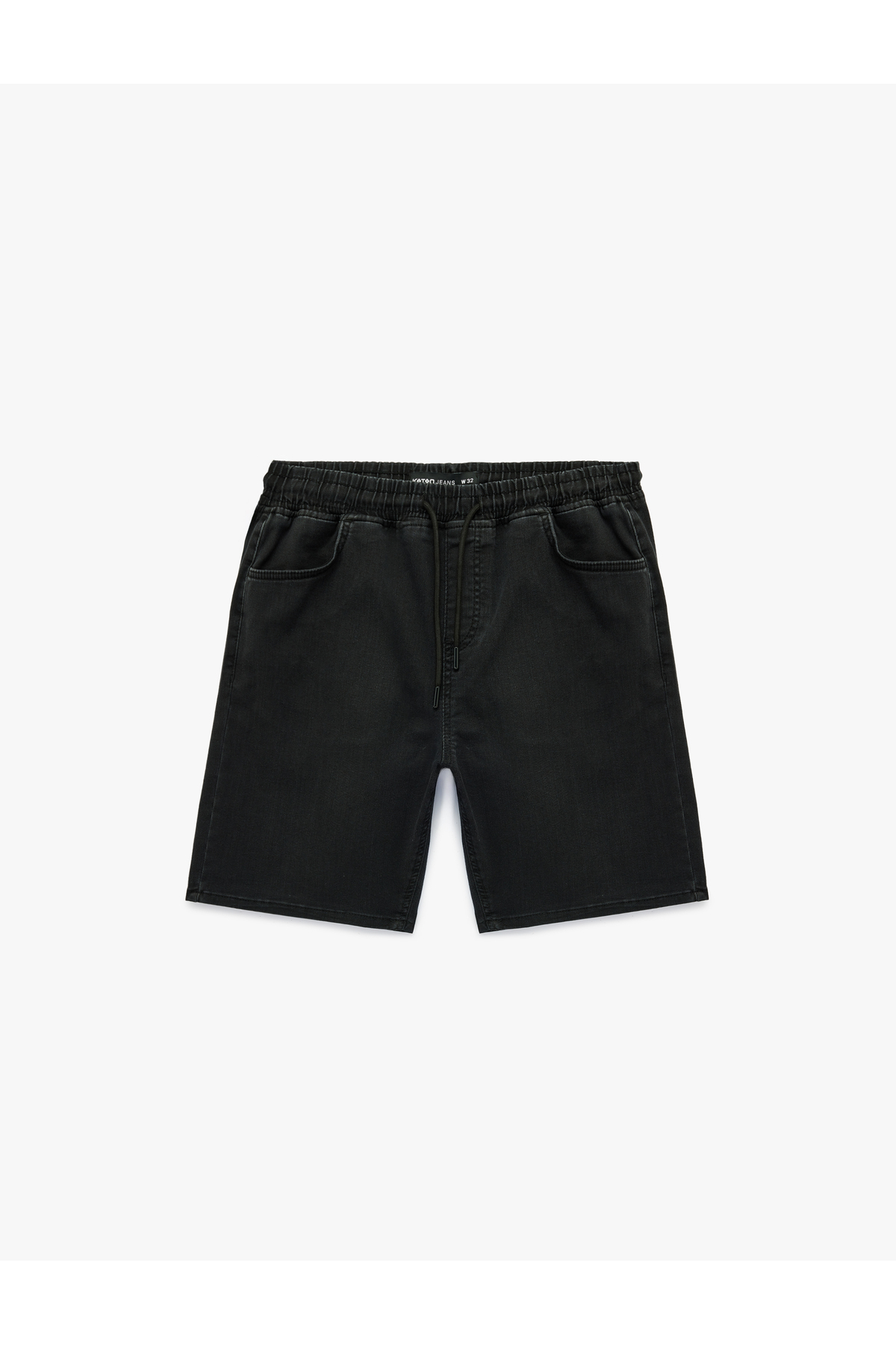 Koton Denim Bermuda Siyah Erkek Şort 6SAM40039ND görsel 3