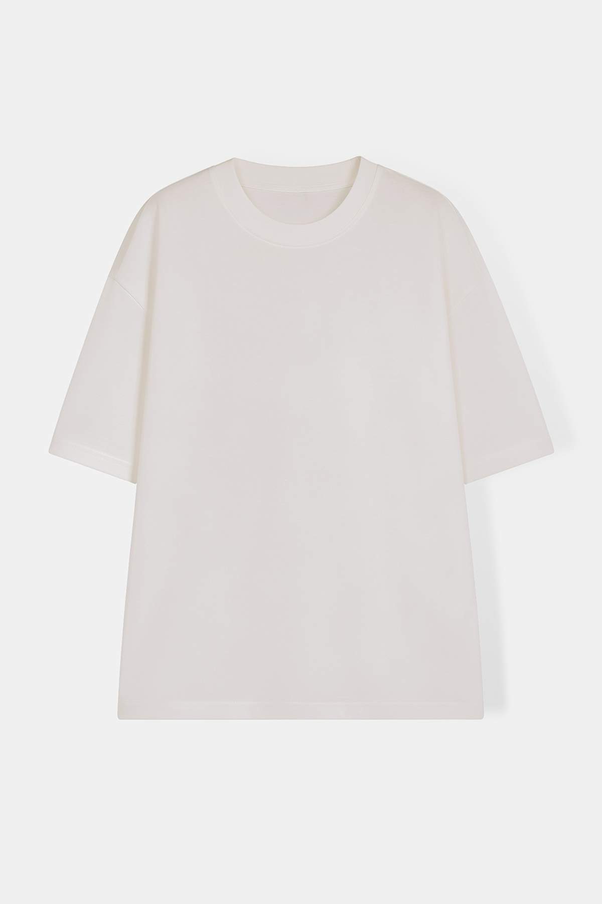 Trendyolmilla Man Ekru Büyük Beden Oversize/Geniş Kesim Geyik Baskılı %100 Pamuk T-Shirt TMNSS25BF00026