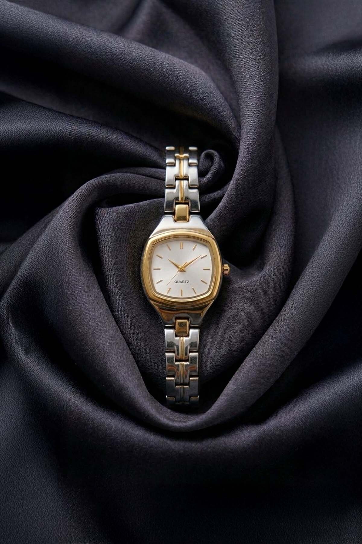 Inogge Flora Bicolor Minimal Roman Numerals Women Wristwatch