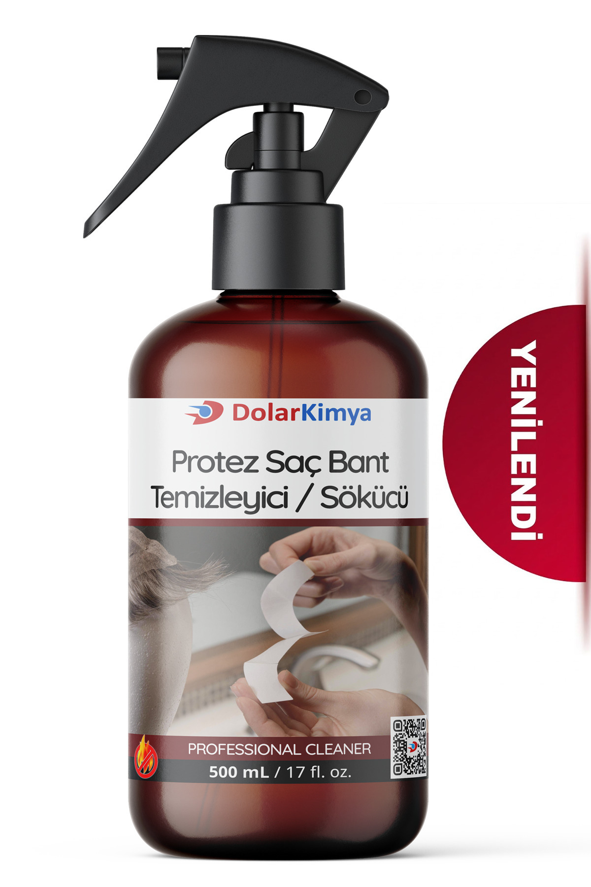 Dolar Kimya Protez Saç Bant Sökücüsü Temizleyicisi (Alkol Bazlı,c22 Solvent) | 500 ML — PROT/SP500(2025)