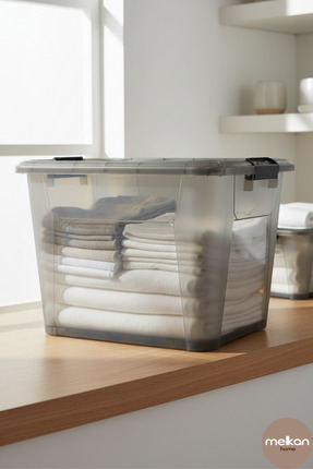 Melkan Home Saklama Kutusu, Depolama Kutusu, Büyük Boy Kilitli Kasa, Çok Amaç...