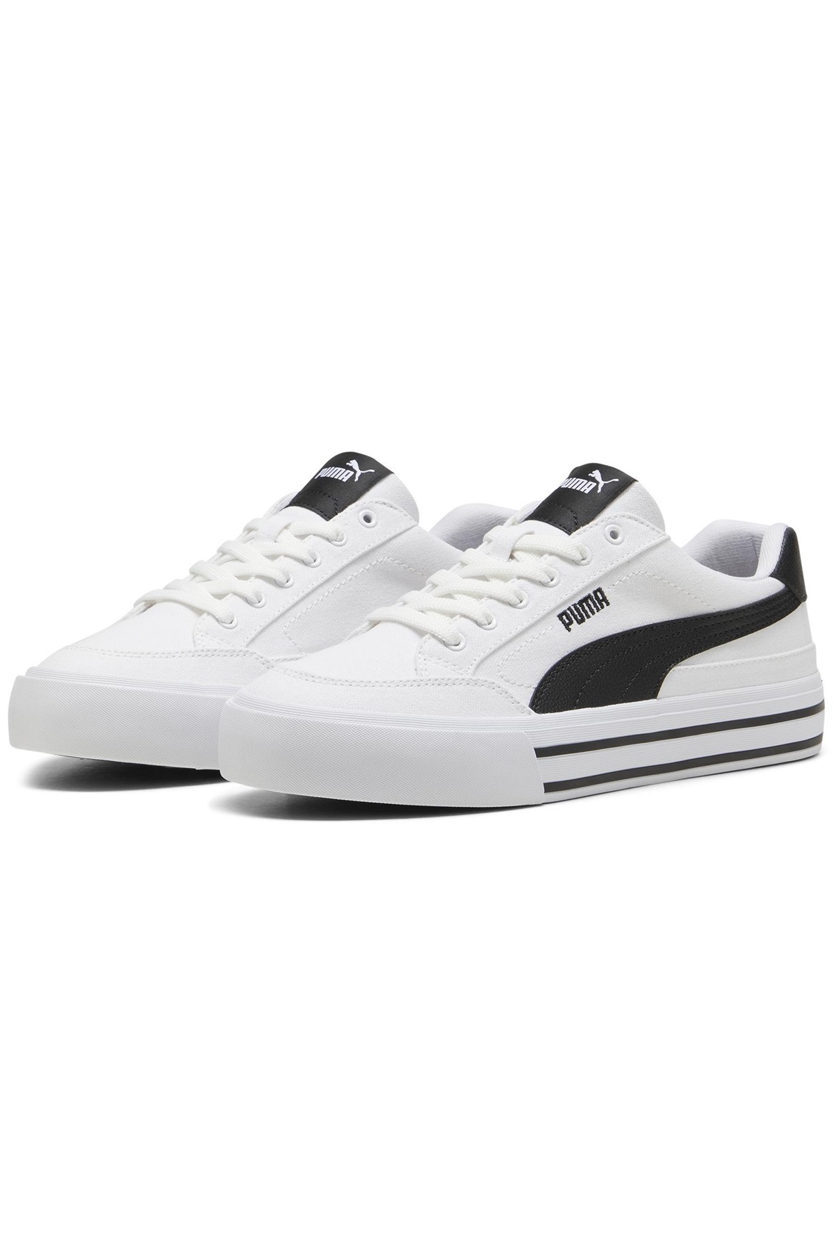 Puma  Court Classic Vulc FS 396353 Unisex Spor Ayakkabı BEYAZ-SİYAH - Görsel 3