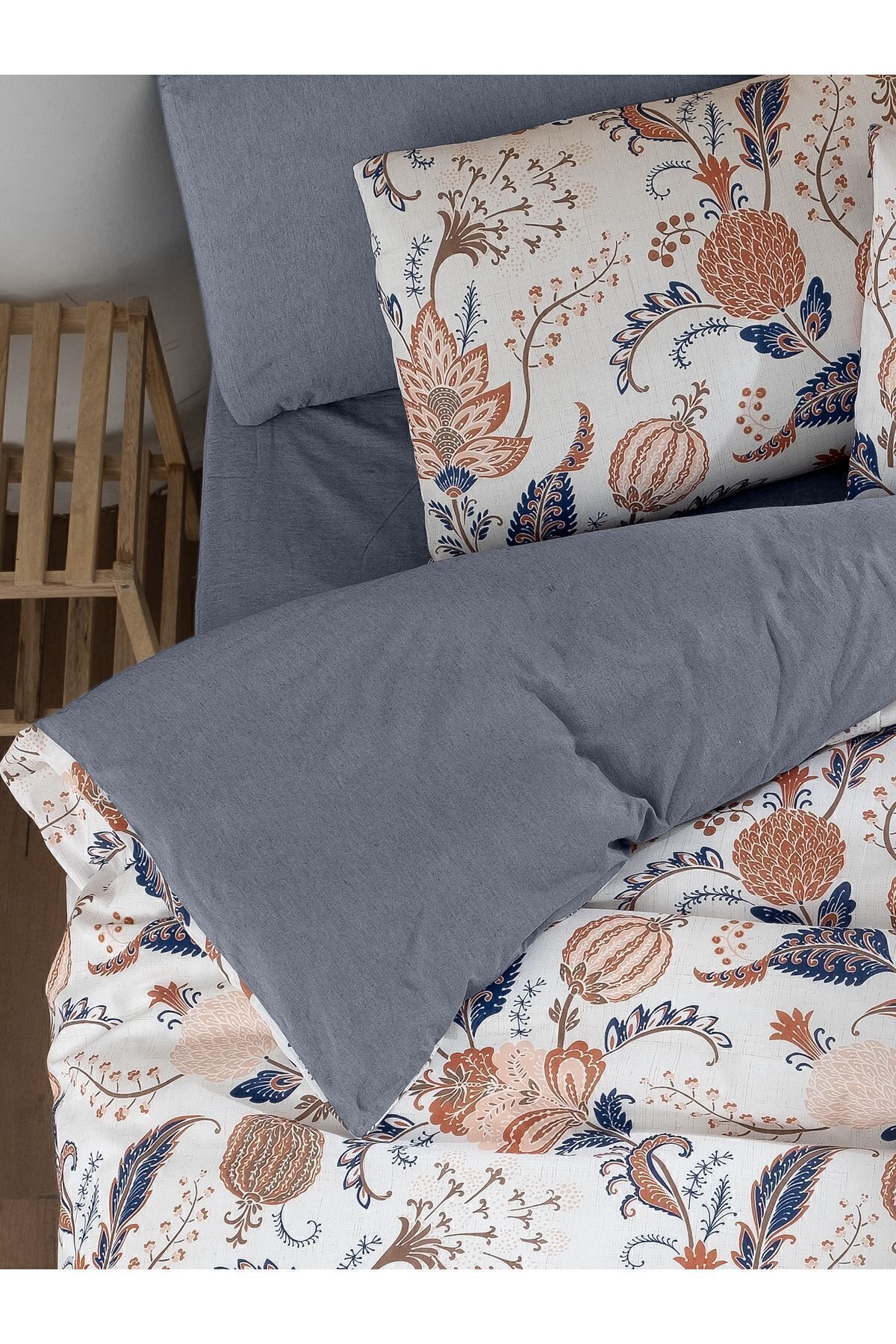 MyStory Home Lastikli Çarşaflı Tek Kişilik Nevresim Takımı ETRO fotoğrafı 4 (önizleme)