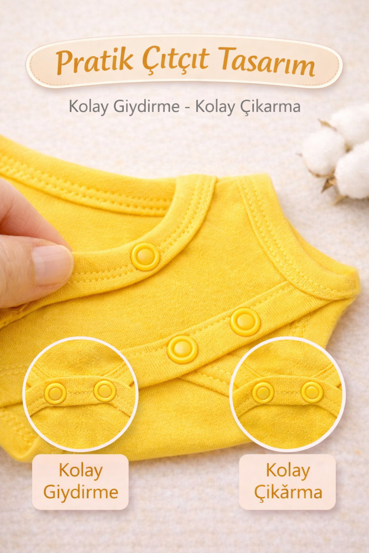 Vivolas %100 Pamuk 5'li Bebek Çıtçıtlı Body Atlet Seti Renkli Zıbın Kız & Erkek 0-4 Yaş fotoğrafı 6 (önizleme)