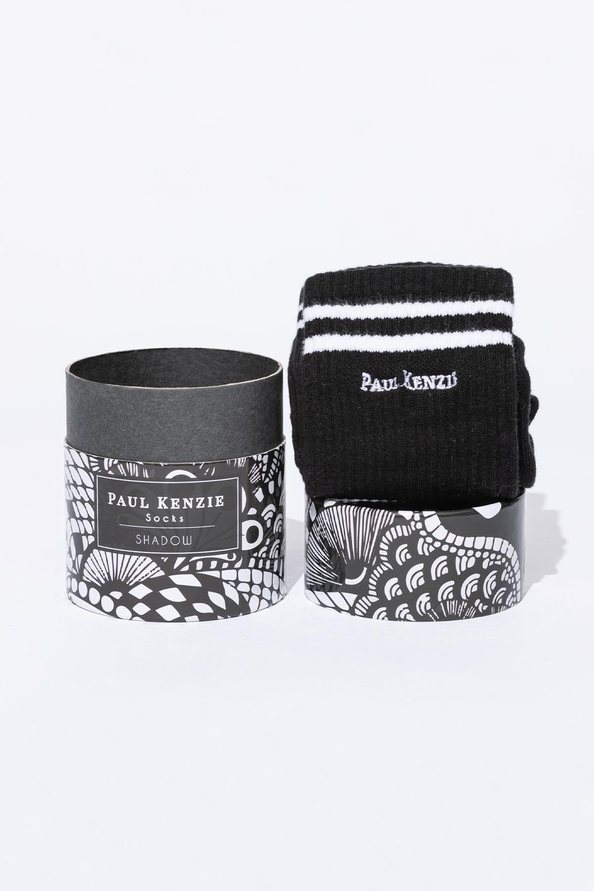Paul Kenzie Unisex Nakışlı Uzun Çorap - Shadow