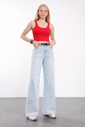ESOLLİE BOUTİQ Mavi Wide Leg Jean