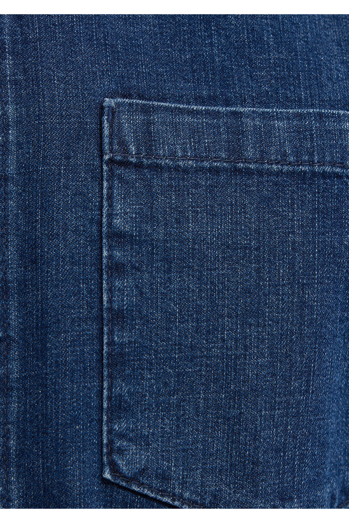 Mavi  Eric Edition Puslu İndigo Mavisi Jean Gömlek Regular Fit / Normal Kesim 0211504-91348 - Görsel 8