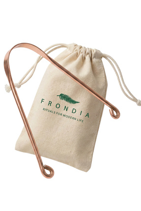 Frondia %100 Saf Bakır Dil Sıyırıcı | Dil Temizleyici | Nefes Tazeleyici Ritü...