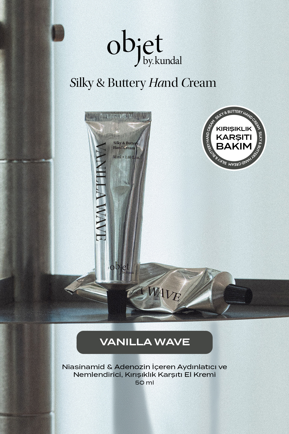Kundal Kırışıklık Karşıtı Nemlendirici El Kremi Objet By Silky & Buttery Hand Cream (Vanilla Wave) — 9200