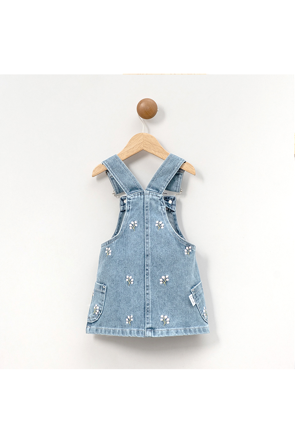 Overdo Kız Çocuk Çiçek Nakışlı Kot Jile fotoğrafı 2 (önizleme)