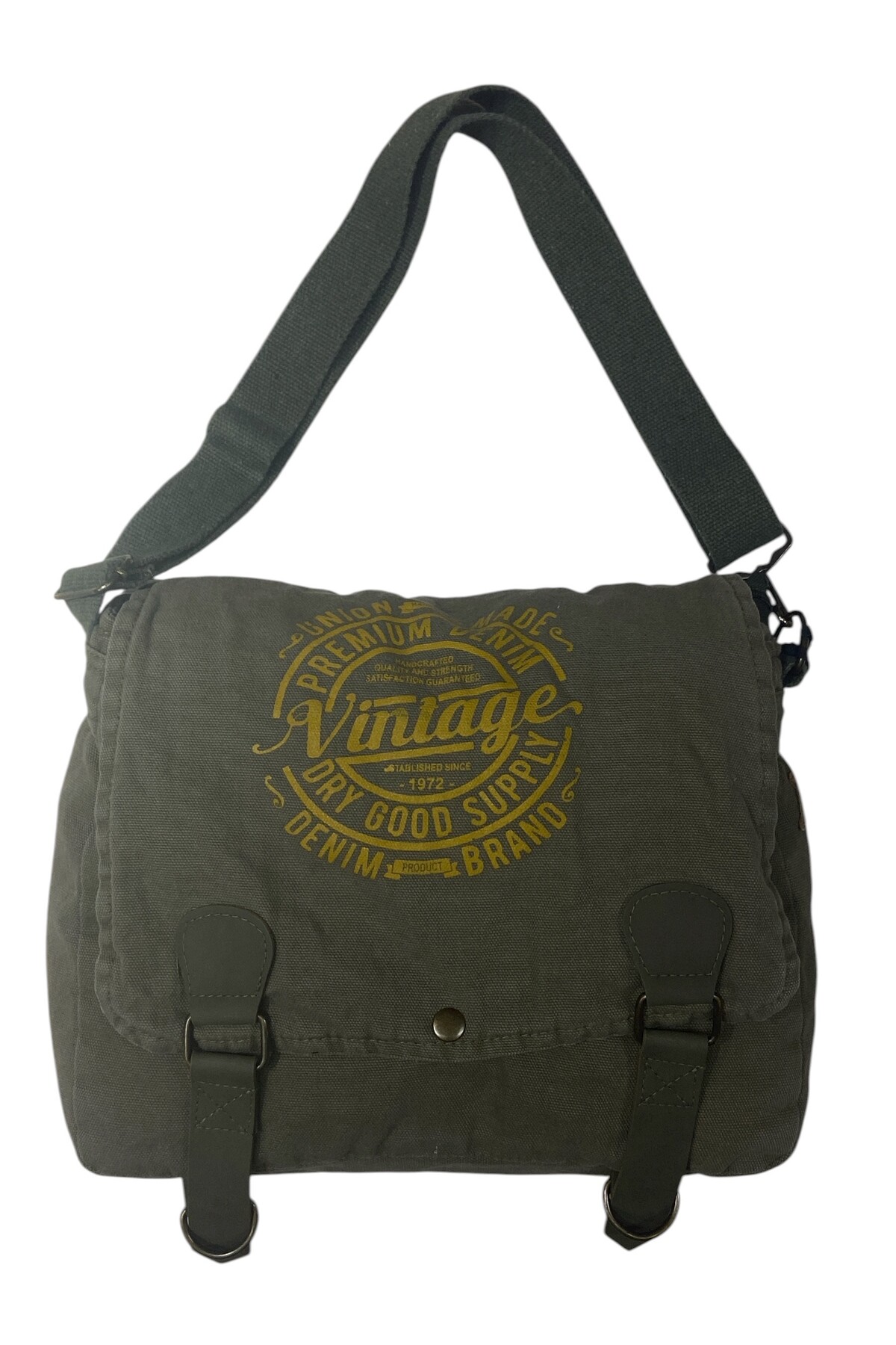 Old Cotton Vintage Salaş Kaliteli Unisex Günlük Gezi Kamp Okul Postacı Omuz Çantası San Diego 32 Cm X 25 Cm görsel 2