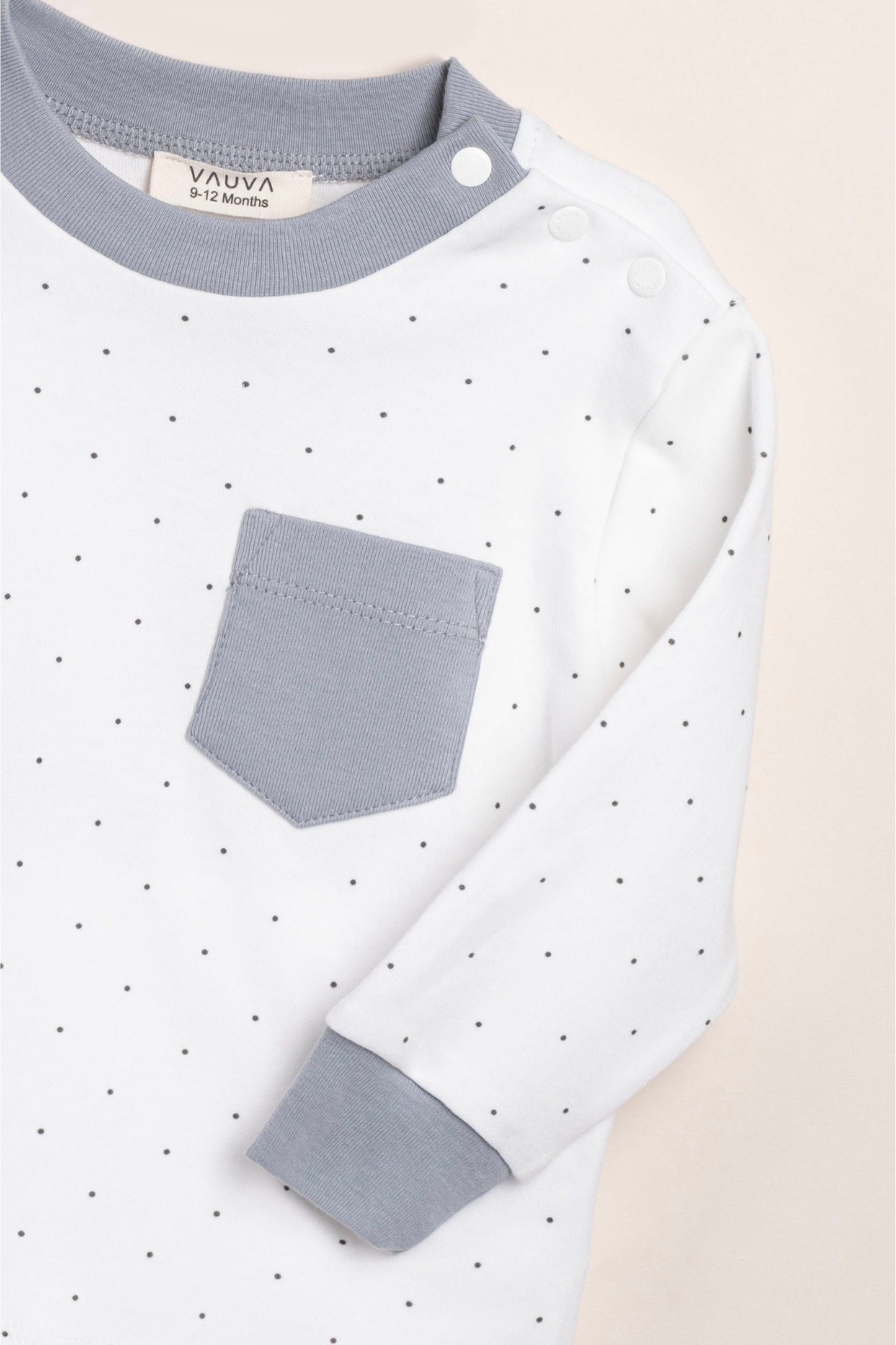 Vauva Kız Erkek Pijama Baskılı Cep Detaylı Uzun Kollu Pijama Takımı fotoğrafı 2 (önizleme)