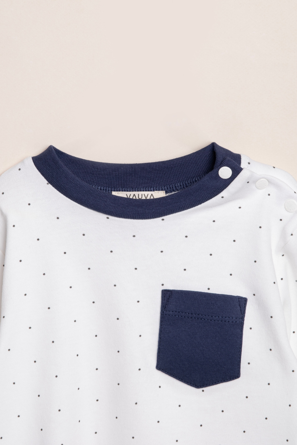 Vauva Kız Erkek Pijama Baskılı Cep Detaylı Uzun Kollu Pijama Takımı fotoğrafı 3 (önizleme)