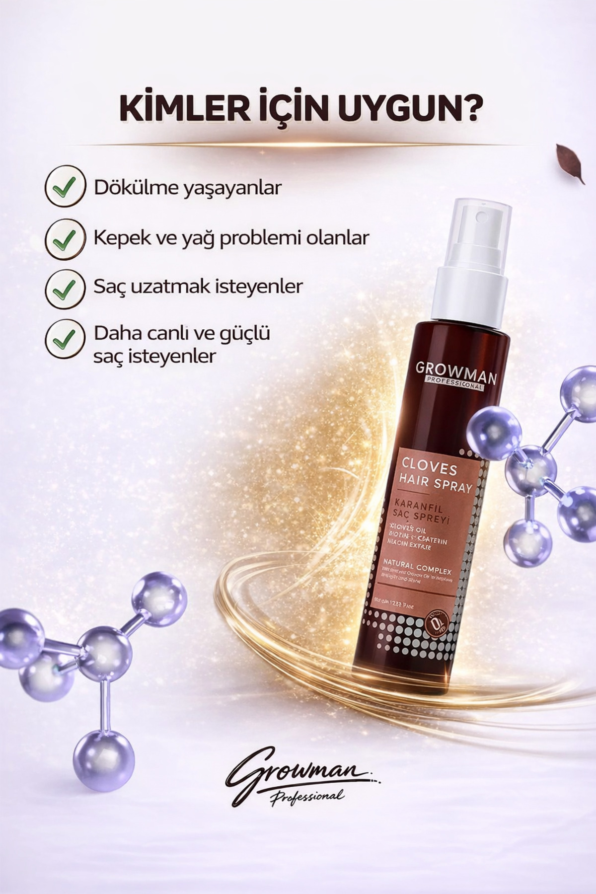 Karanfil Özlü Şampuan ve Karanfil Suyu Set – Saç Dökülme Karşıtı Destekleyici Bakım — GM-KAR-SET-01 — تصویر 8 از 8