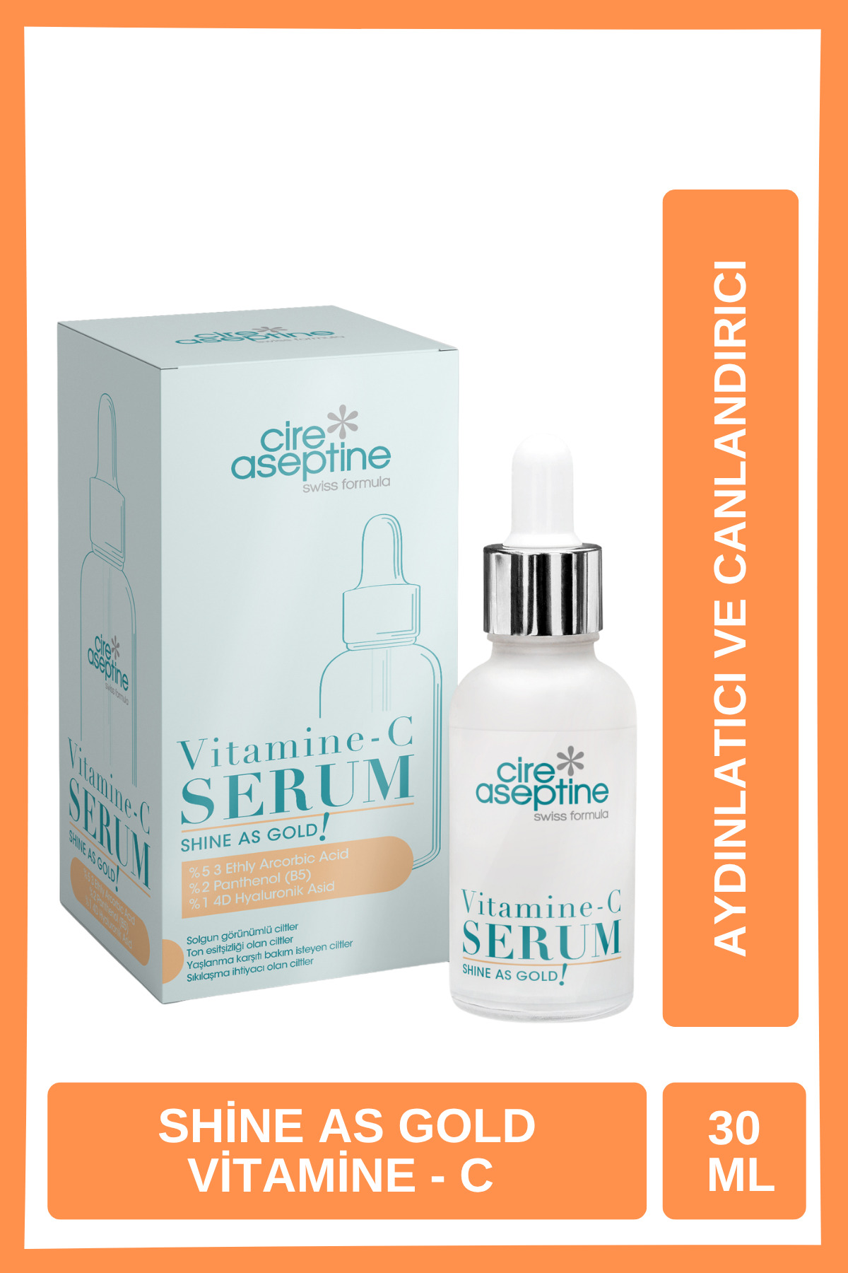 CIRE ASEPTINE Vitamine-C Yüz Serumu 30 ml- SHINE AS GOLD! — PR00855
