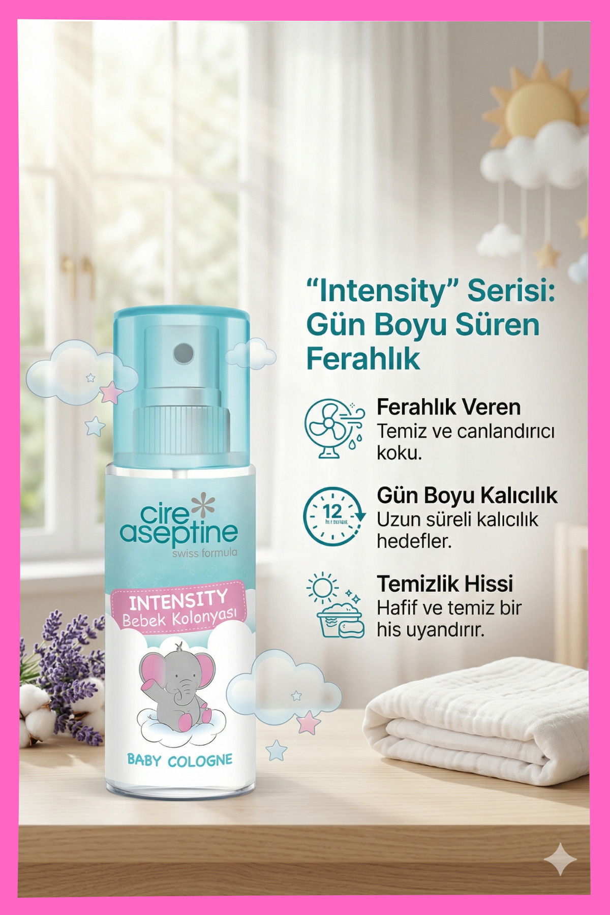 Cire Aseptine Bebek Kolonyası İntensity 150 Ml fotoğrafı 6 (önizleme)