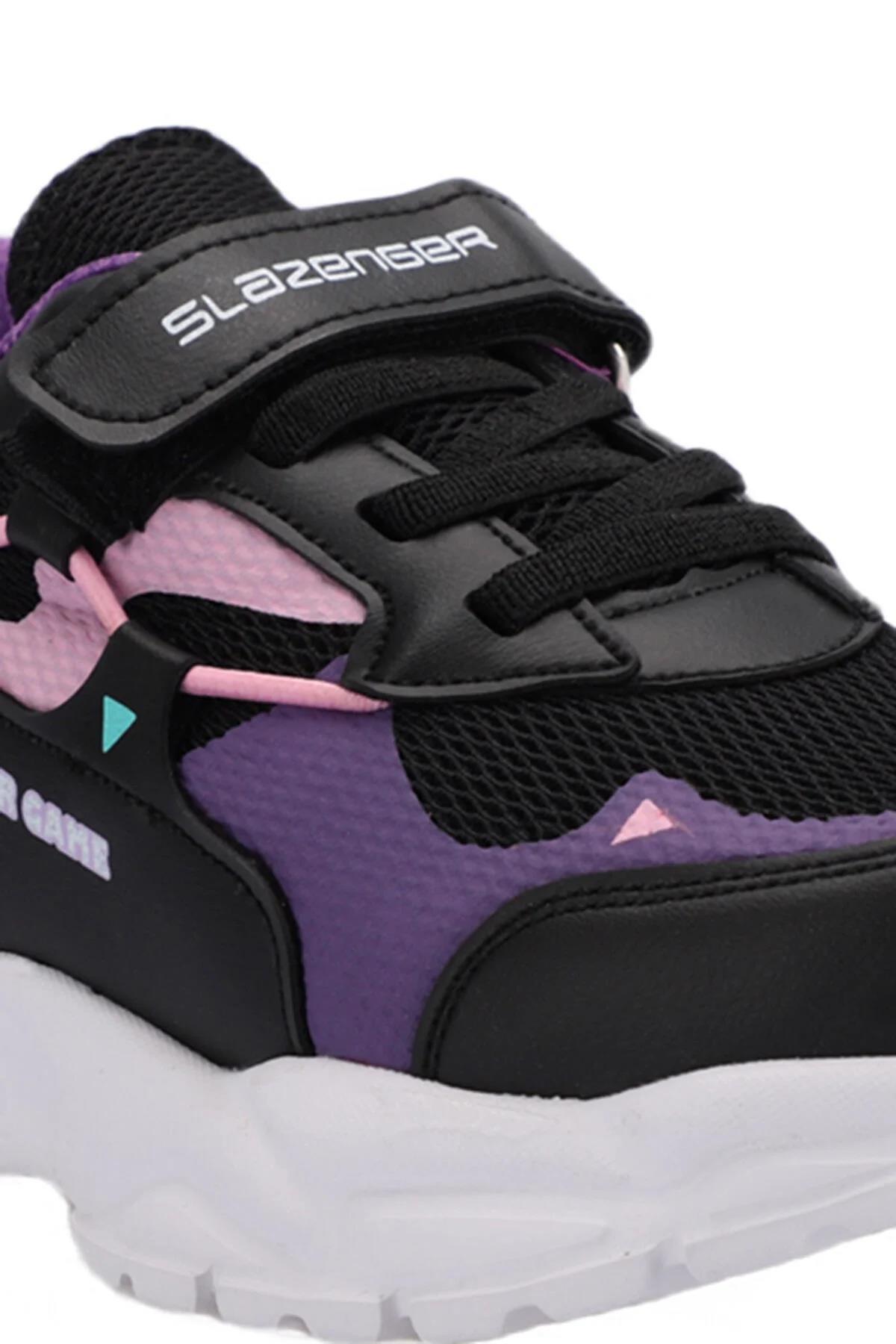 Slazenger SA13LF020-561 KEKOA F Siyah-Mor Çocuk Spor Ayakkabı