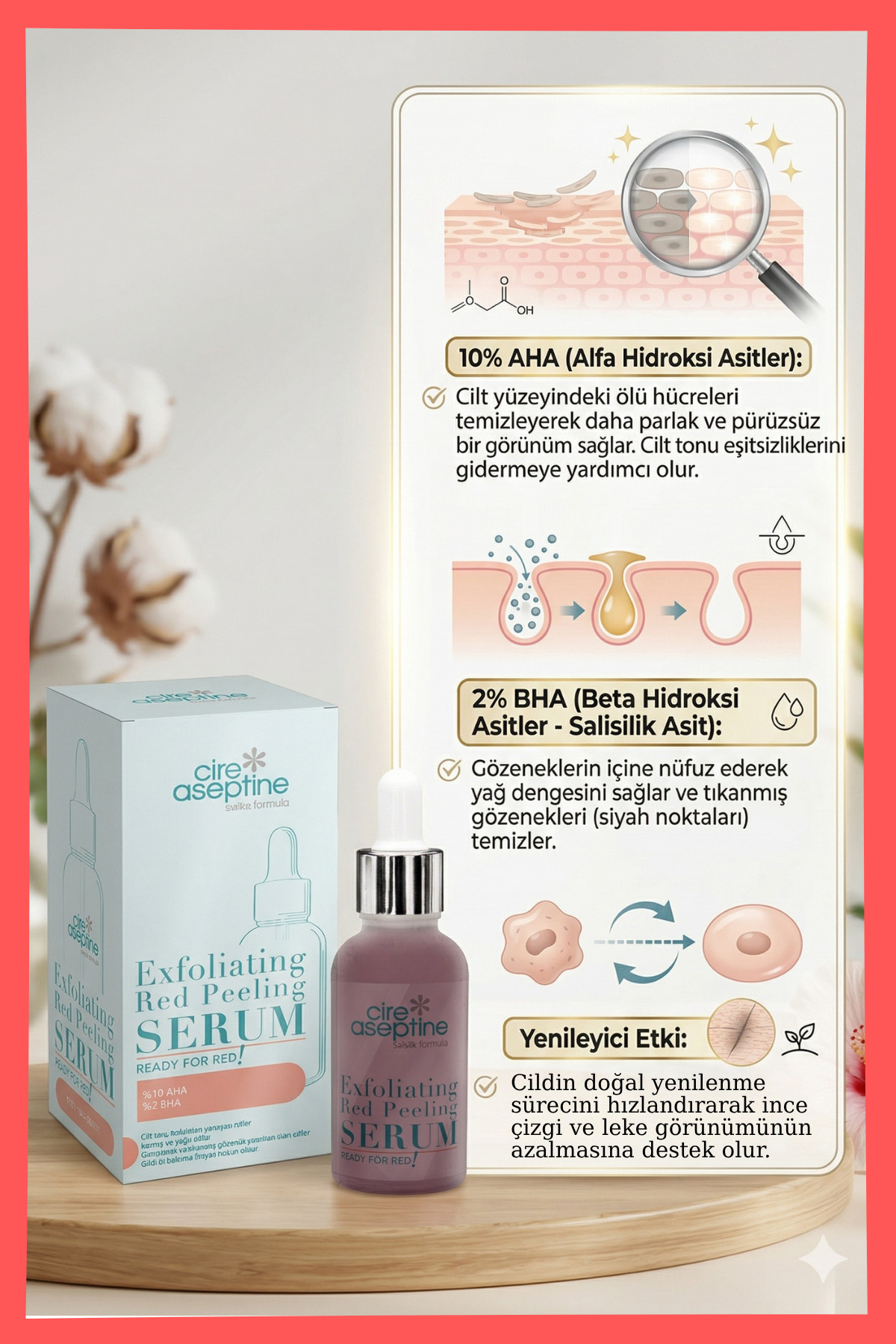 Exfoliating Red Peeling Yüz Serumu 30 ml - READY For RED ! — PR00854 — تصویر 3 از 5