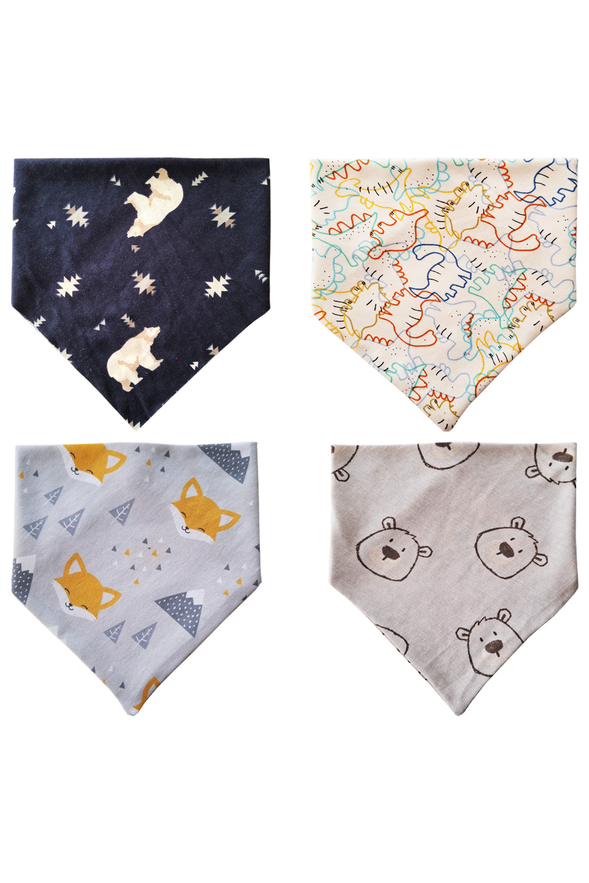 Baby Minik Üçgen Fular Penye Salya Ve Mama Önlüğü 10 Adet fotoğrafı 3 (önizleme)