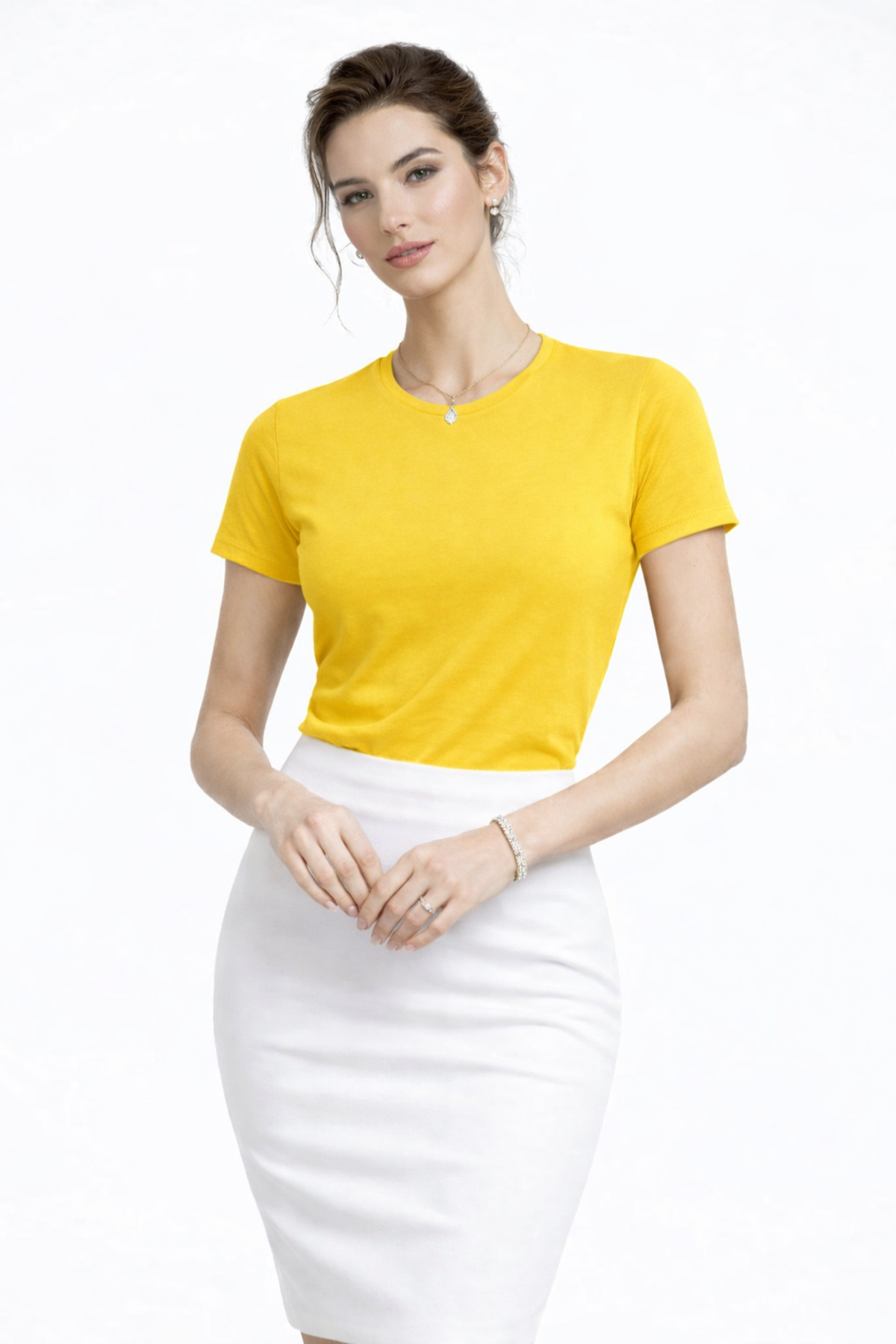 shidumanlar  10lu set kadın bisiklet yaka basic düz tişört pamuklu ligralı kaliteli oversize t-shirt - Görsel 2