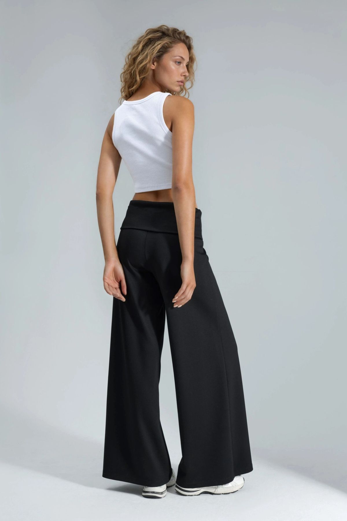 Hiccup  Modal Touch Kıvrık Belli Palazzo Pantolon - Görsel 3