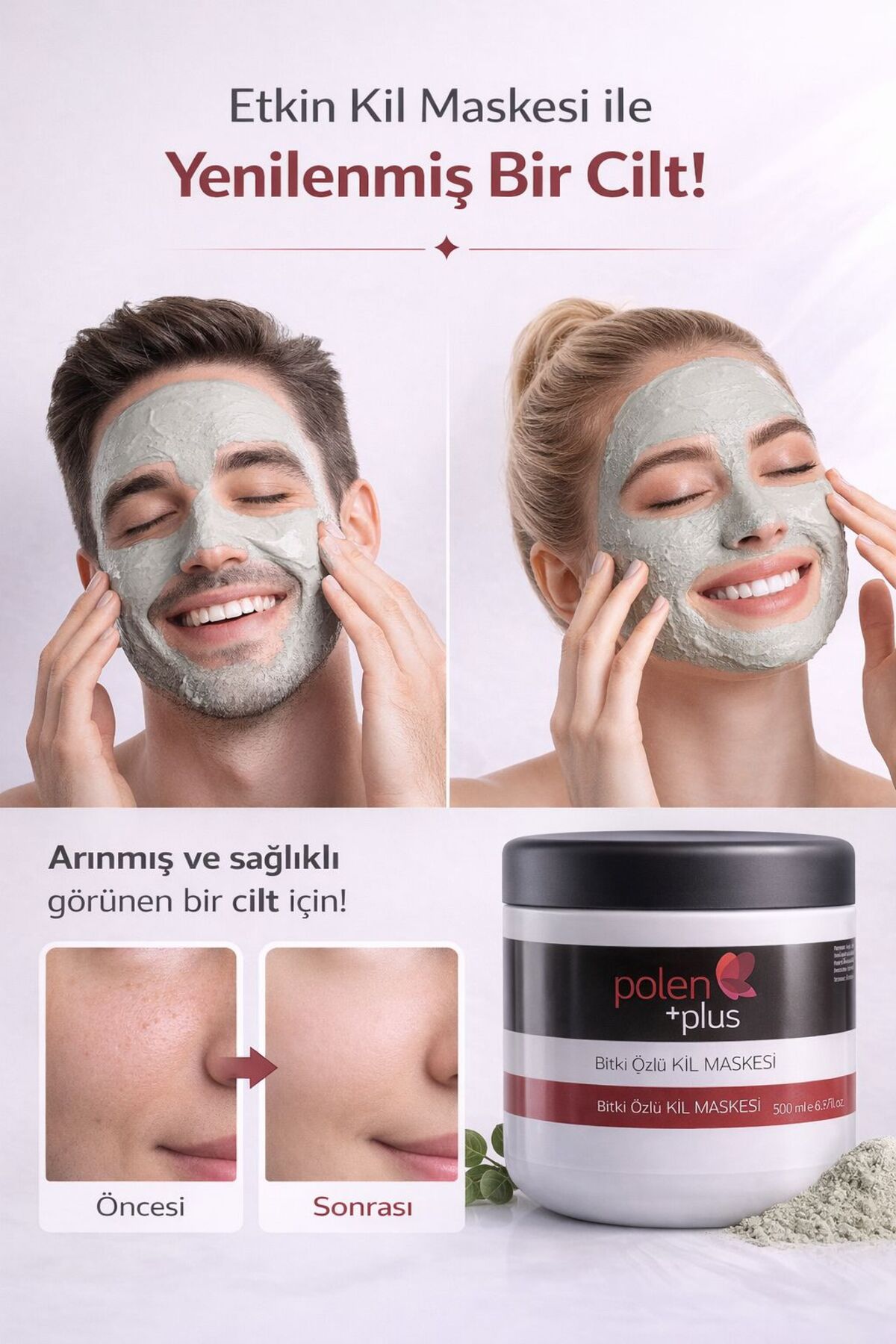 PolenPlus Bitki Özlü Saf Kil Maskesi 650 Gr - Fiyatı, Yorumları