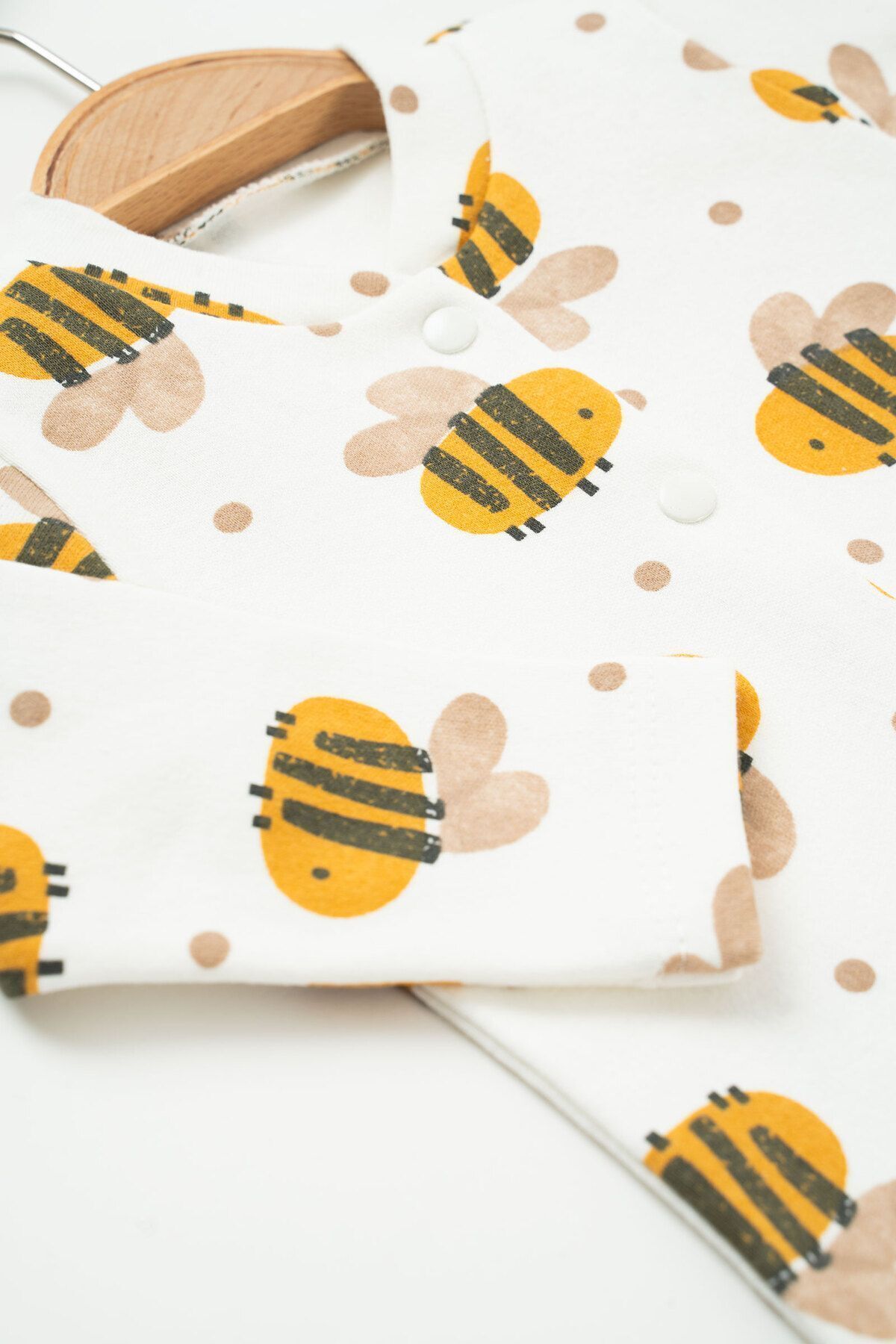 NEU KIDS Hastane Çıkışı 100% Pamuk Arı Baskılı Yenidoğan 5li Set Bebek Kıyafeti fotoğrafı 4 (önizleme)