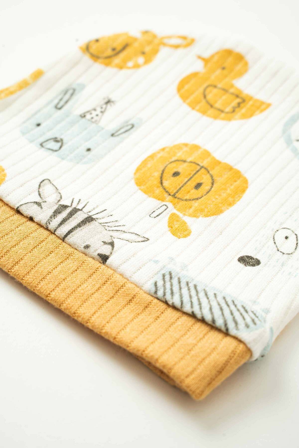 NEU KIDS Hastane Çıkışı 100% Pamuk Baskılı Yenidoğan 5li Set Bebek Kıyafeti fotoğrafı 3 (önizleme)