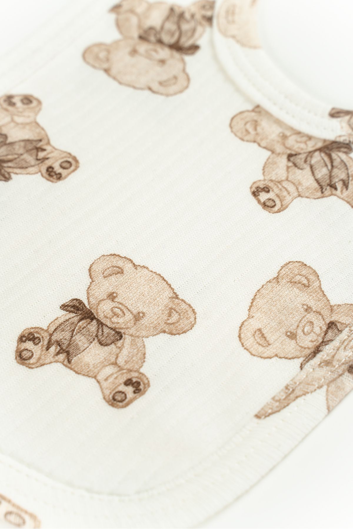 NEU KIDS Bear Pattern Hastane Çıkışı Ayıcık %100 Pamuk Penye 5'li Set Yenidoğan Bebek Kıyafetleri fotoğrafı 3 (önizleme)