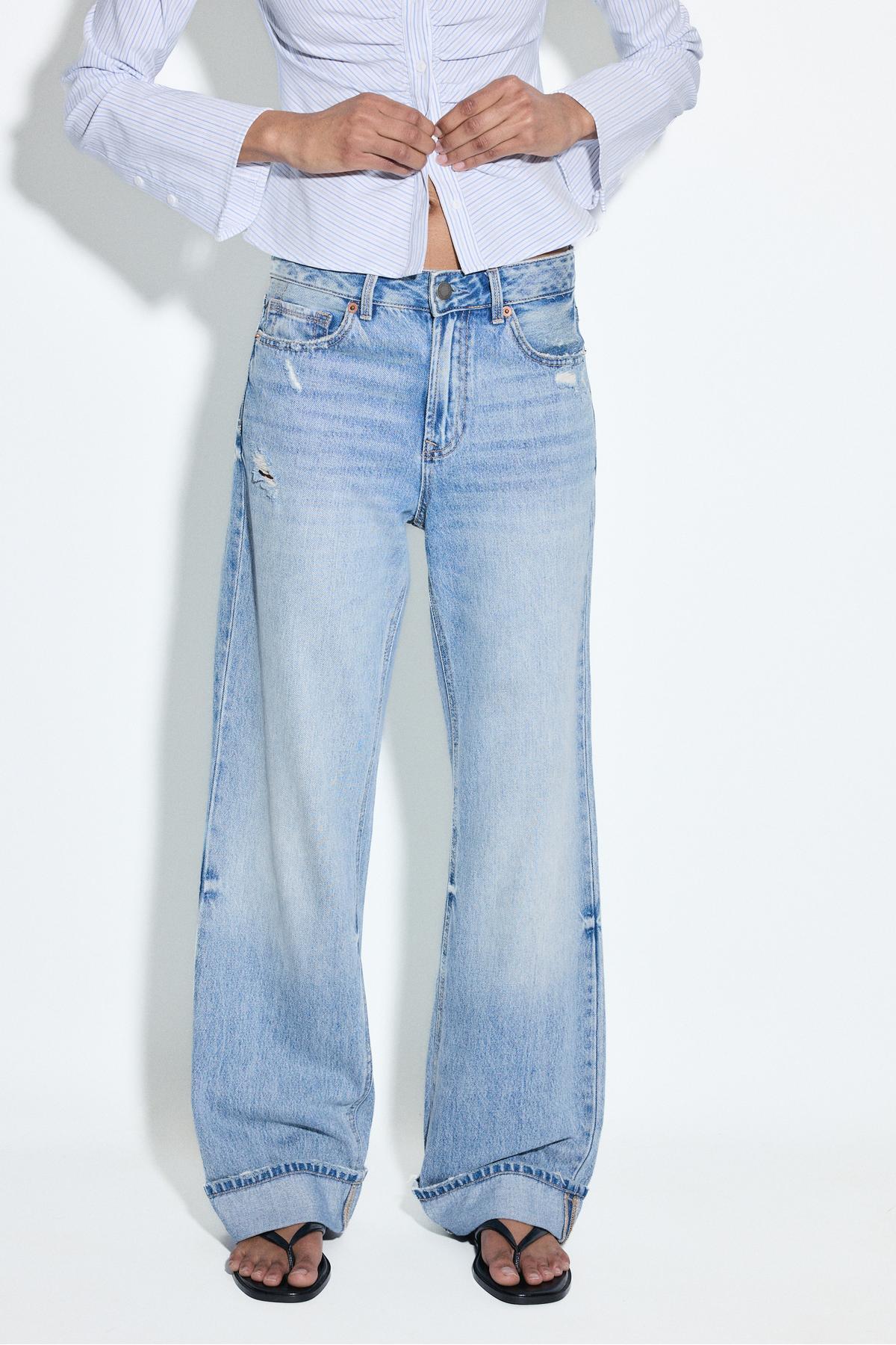 Stradivarius  D92 straight fit geniş paça jean - Görsel 3