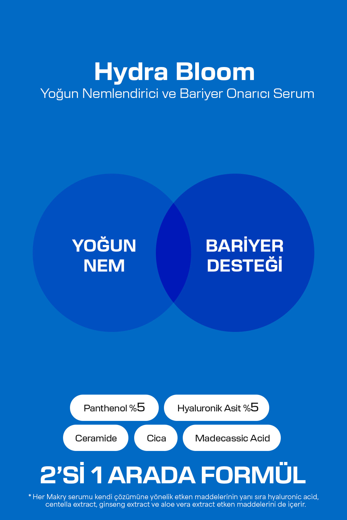 Hydra Bloom Bariyer Onarıcı ve Yoğun Nemlendirici Serum 30ml (%5 Panthenol, %5 Hyaluronic Acid, Cica) — DMV2025-2 — تصویر 8 از 9