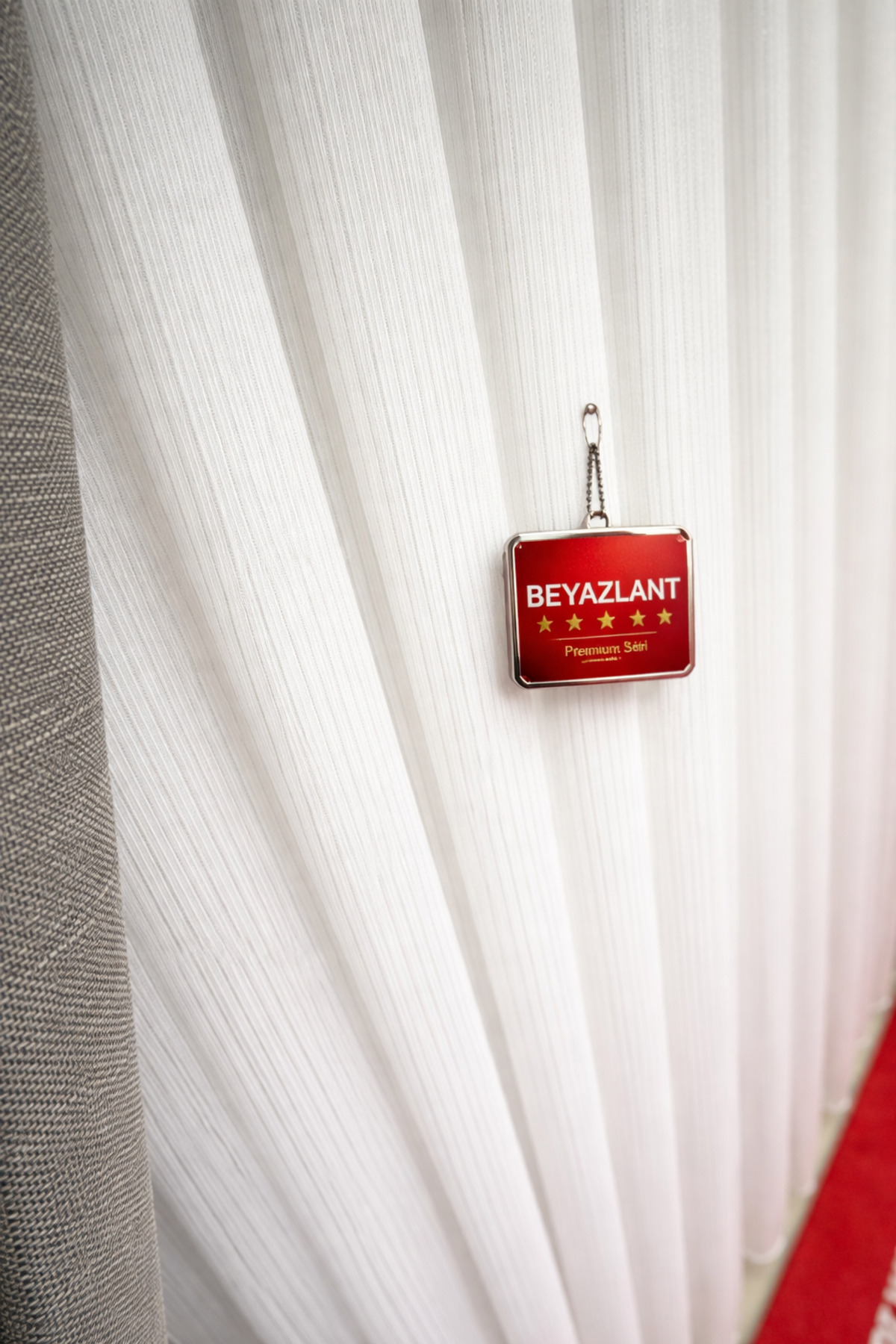 Gümüş Fantazi Simli Pırlanta Modern Çizgiİi 1/3 Sık Pileli Ütüistemez HER ODAYA UYGUN En Çok Satılan