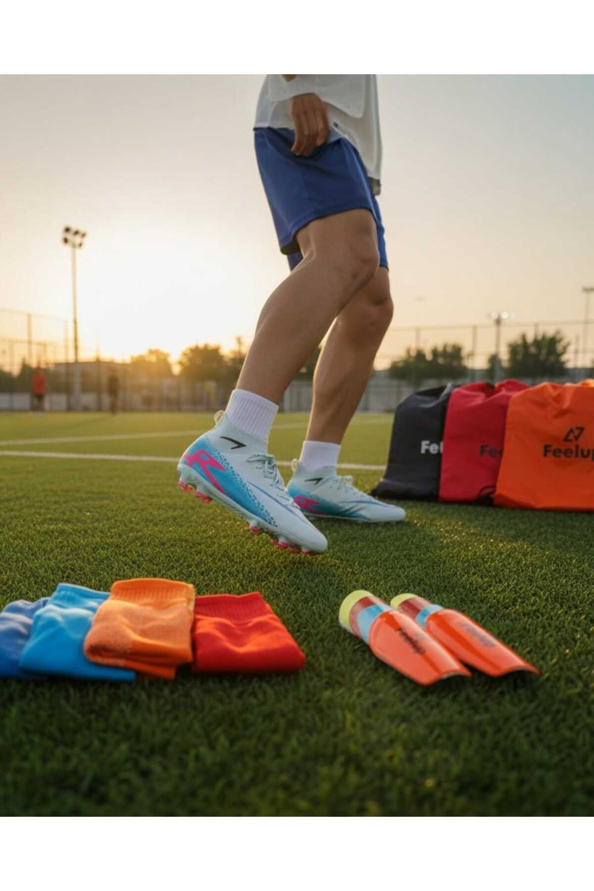 football Unisex Krampon 3'lü Set+Çanta+Çorap+Tekmelik görsel 4
