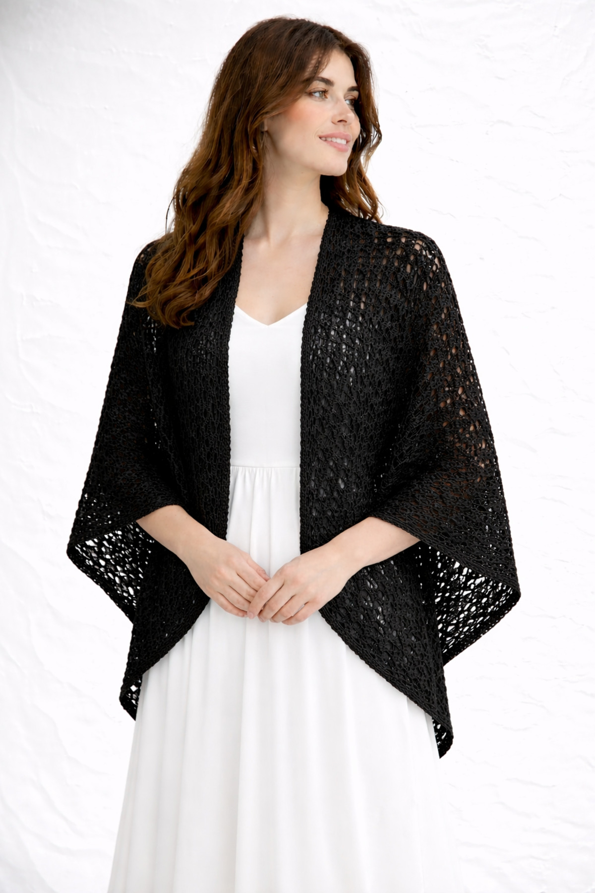 Heart Patterned Knitwear Shoulder Shawl – Stylish and Comfortable Women's Shawl Model - soft Shoulder Shawl