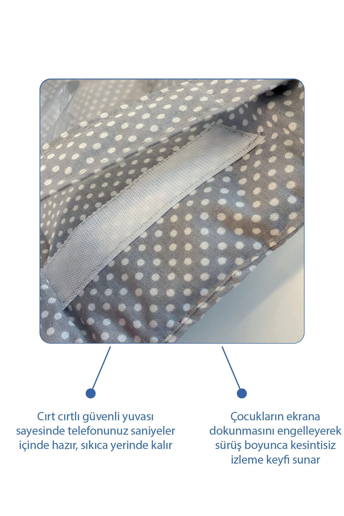 Babyjem 499 Araç Içi Telefon Askılığı Gri Puanlı fotoğrafı 5 (önizleme)