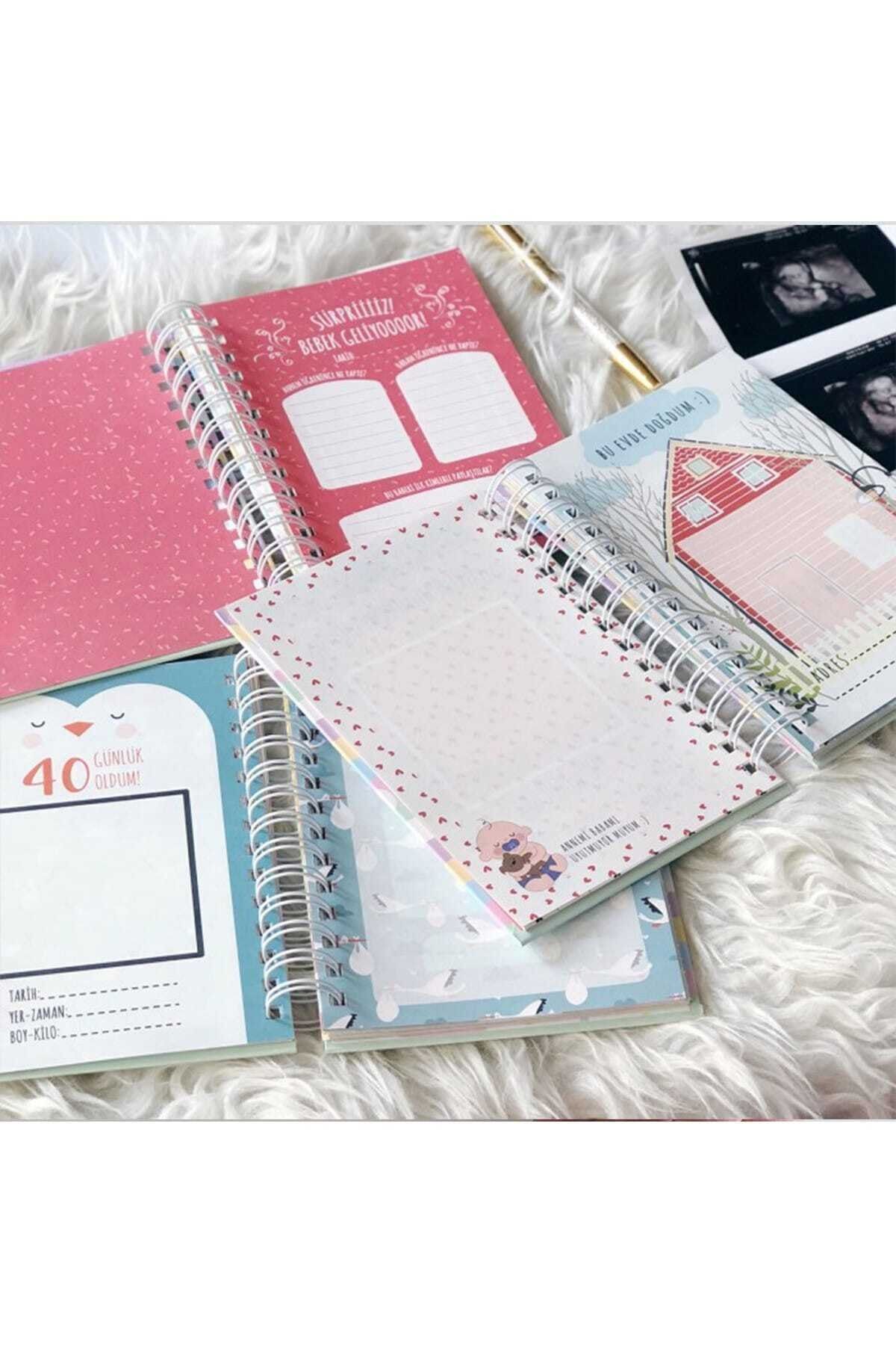 Bikutumutluluk Hediyelik - Merhaba Dünya Anne Bebek Ajandası Hamile Günlüğü Anı Defteri fotoğrafı 4 (önizleme)