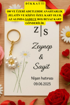  Emtory Home Söz Hediyelik 10 Adet Papatya Anahtarlık - Kına Hediyesi - Nişan...