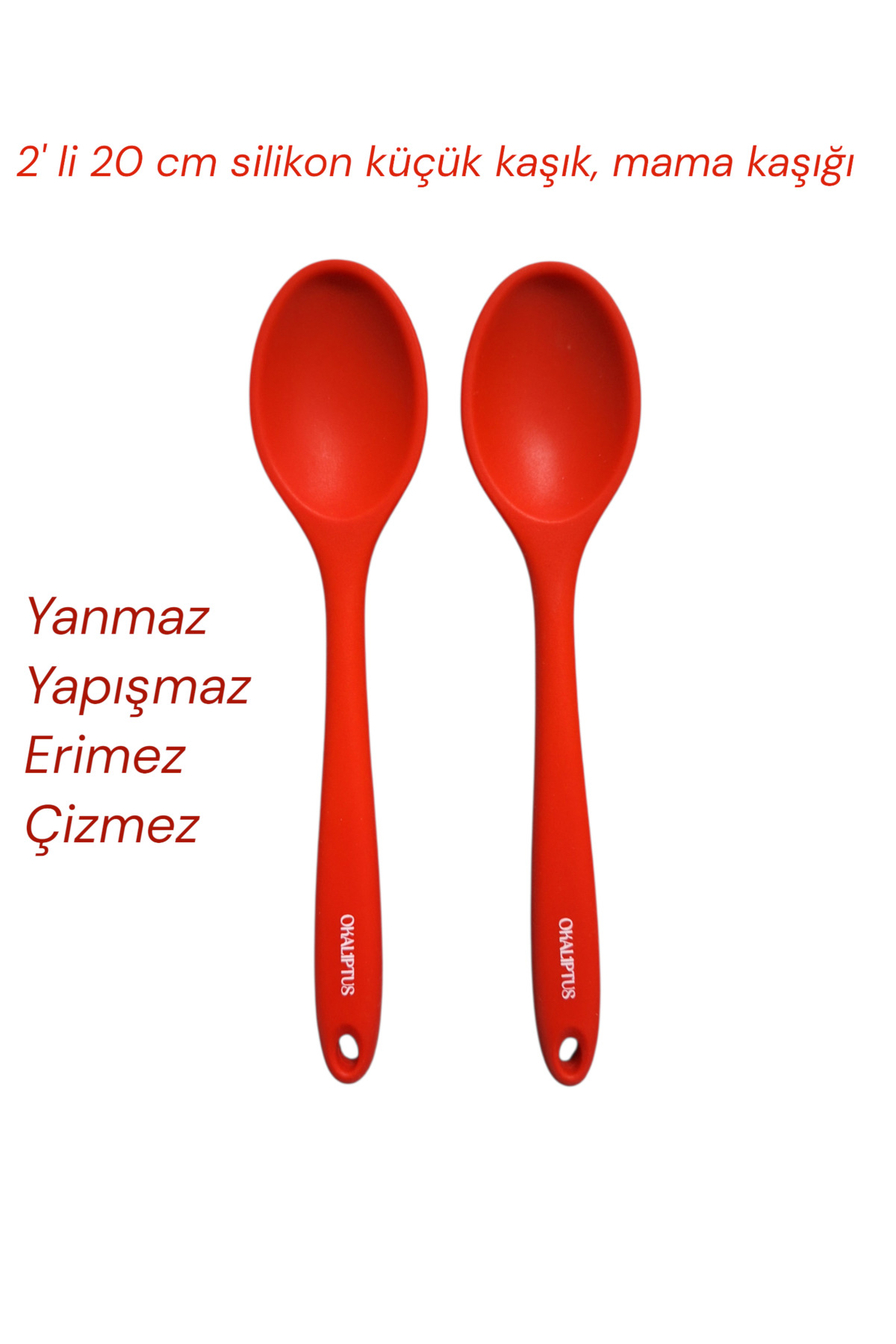 EMPA A V M 2' Li Okaliptus Yanmaz Yapışmaz Küçük (20 CM) Silikon Kaşık Mama Kaşığı fotoğrafı 2 (önizleme)