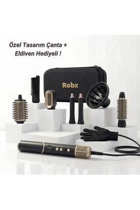 ROBX 7 IN1 838I Multi-styler Hava Üfleme Saç Şekillendirme ve Kurutma Led İYO...