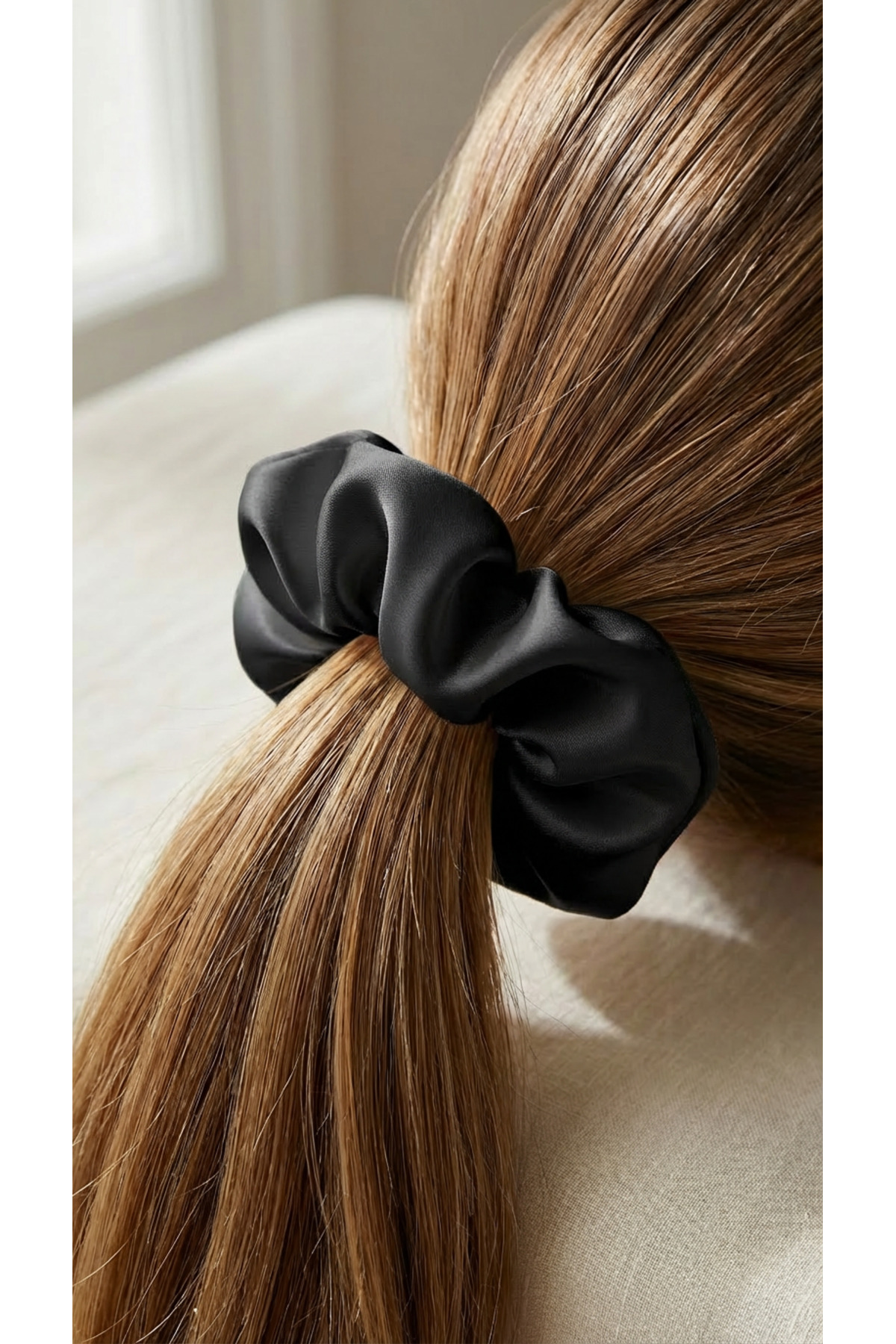 zau %100 Saf İpek Scrunchie Saç Tokası(Özel Kılıfı İle) görsel 3