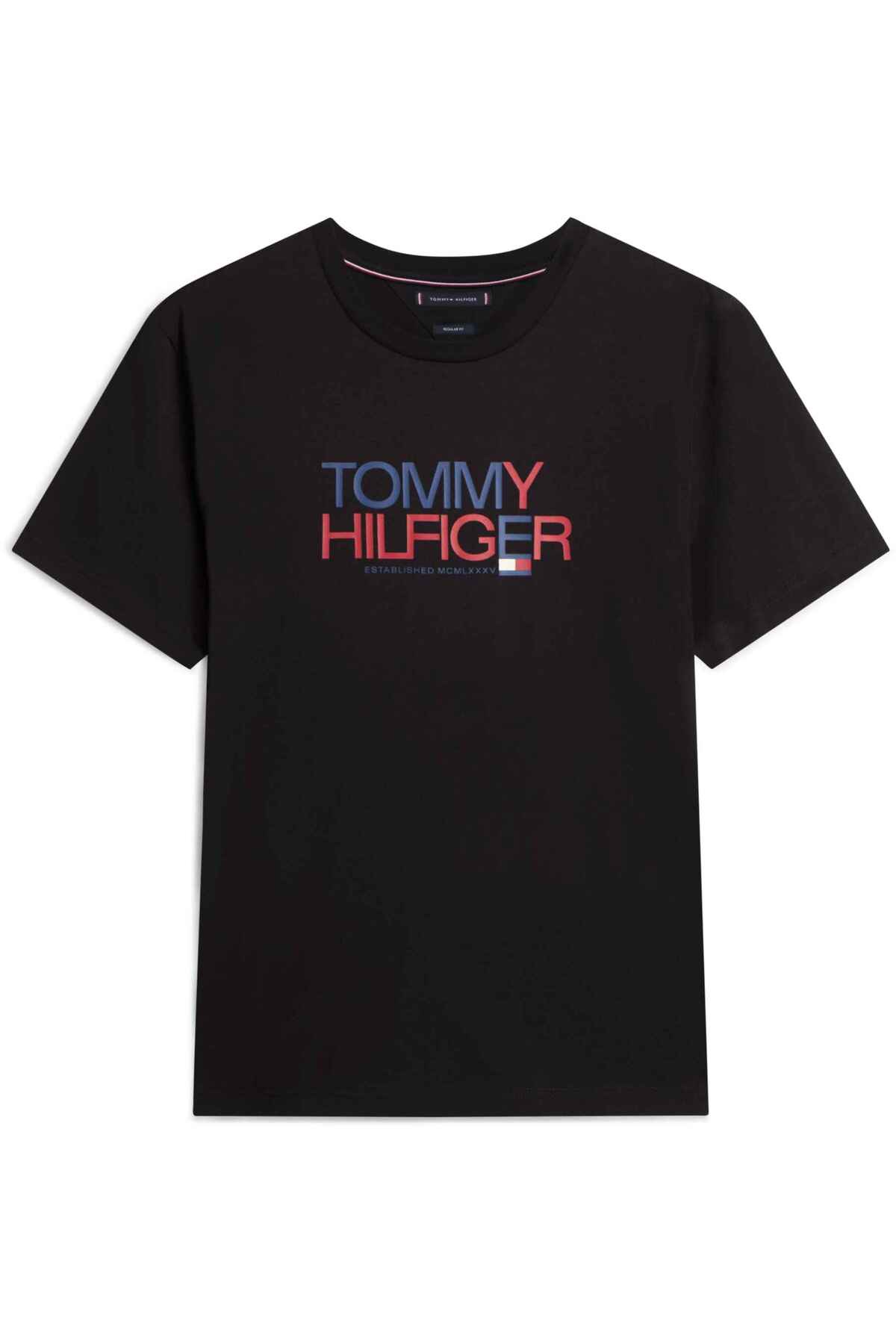 Daily Use Black T-Shirt with Men's Brand Logo MW0MW42369 BDS